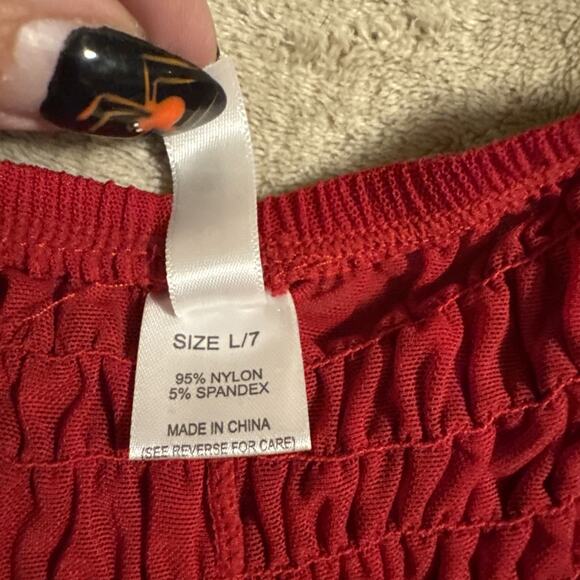 Vintage fashion bug ruffled Red And Black underwear Size 7 - Picture 4 of 6